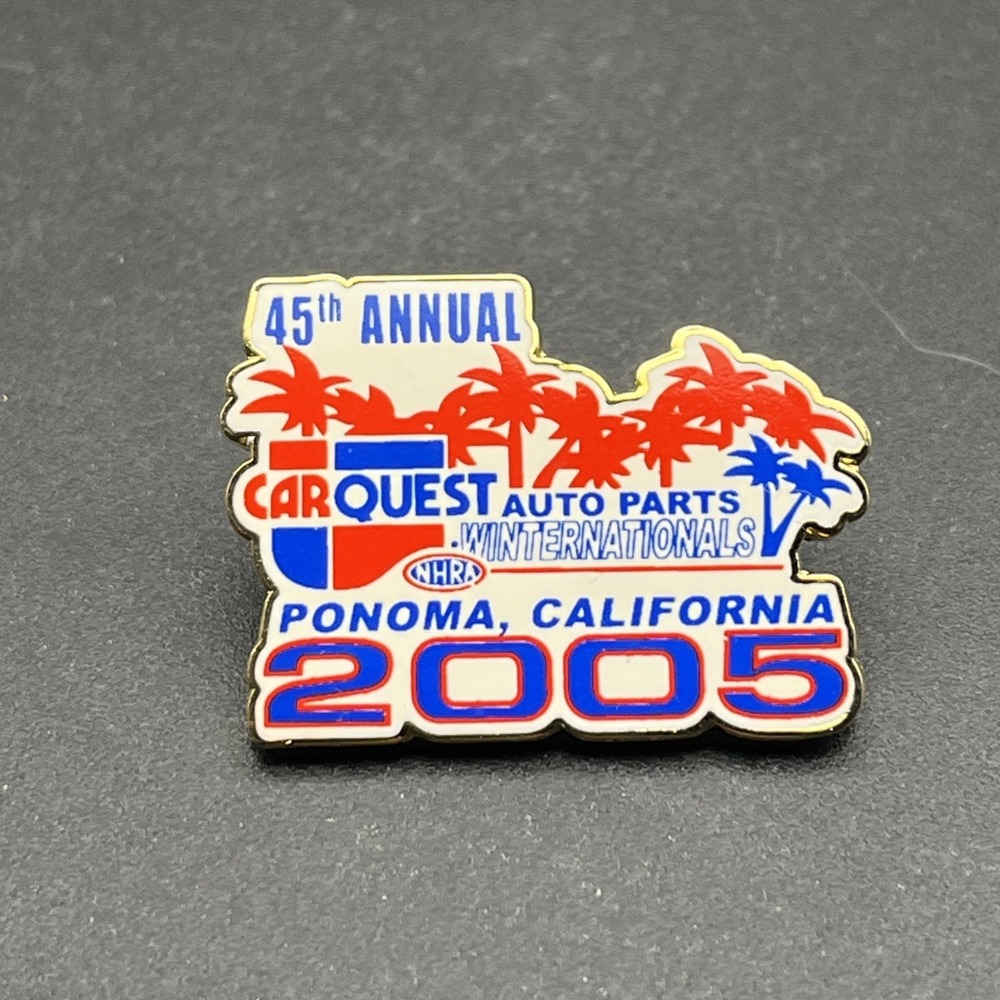 NHRA‎ Racing CarQuest Auto Parts 45th Winternationals Pomona Lapel Hat Pin